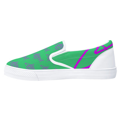 Slip on Green and Pink