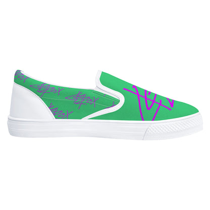 Slip on Green and Pink